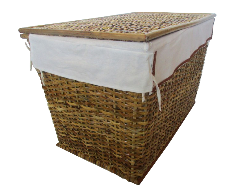 26-0033/1 CESTO PORTABIANCHERIA IN RATTAN DECAPATO BIANCO CESTO  PORTABIANCHERIA PORTAGIOCHI VIMINI RATTAN MIDOLLINO BAULE [26-0033/1] -  €60.00 : Dal Pozzo Shop, Cesteria Arredamento Rattan